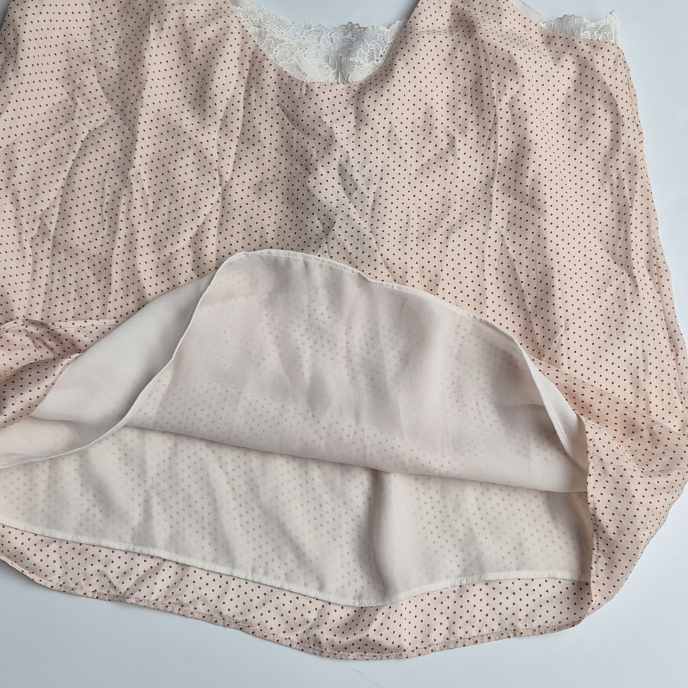 Massimo Dutti 100% mulberry silk Polka Dot & Lace Trim Camisole - Picture 8 of 12